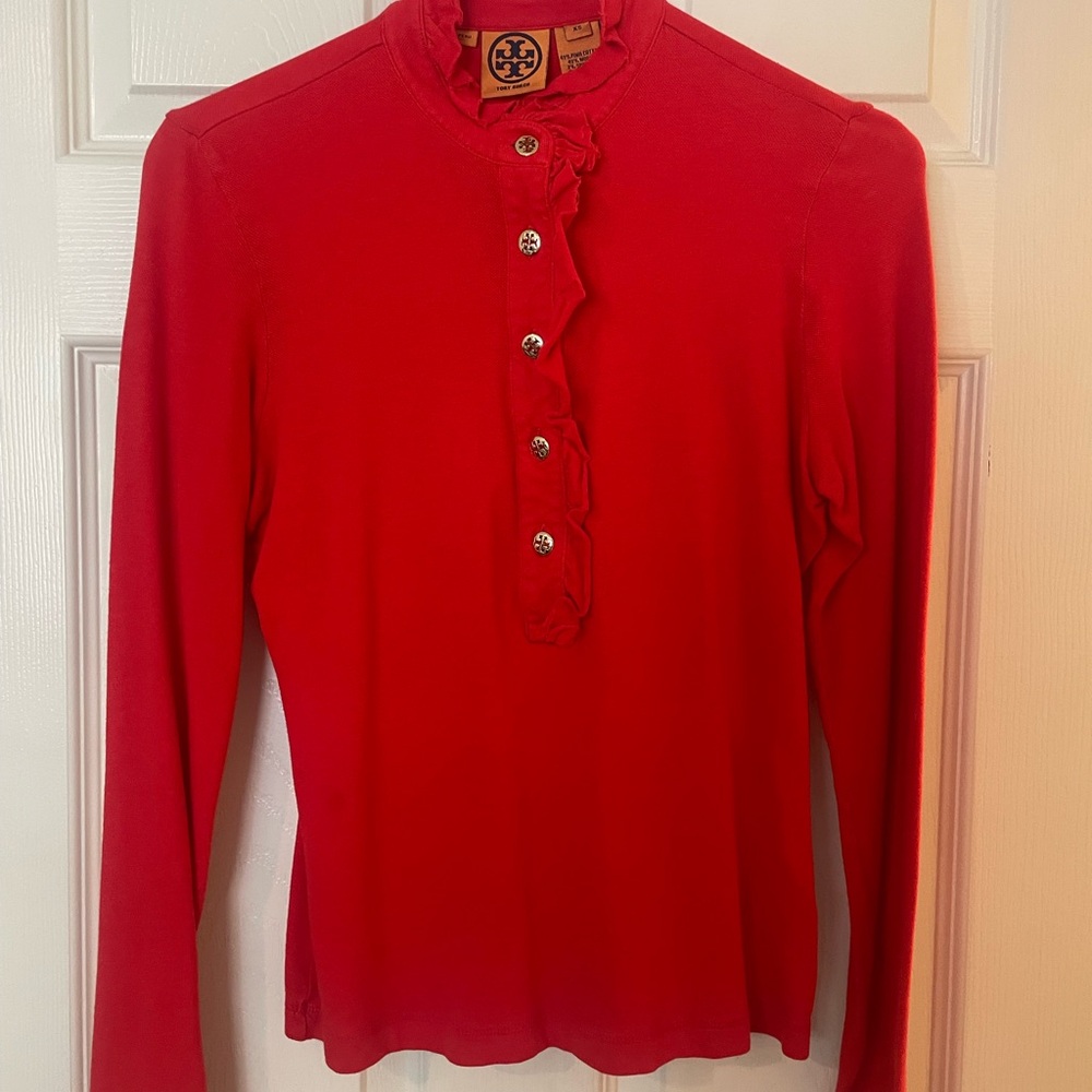 Tory Burch Vibrant Red Top